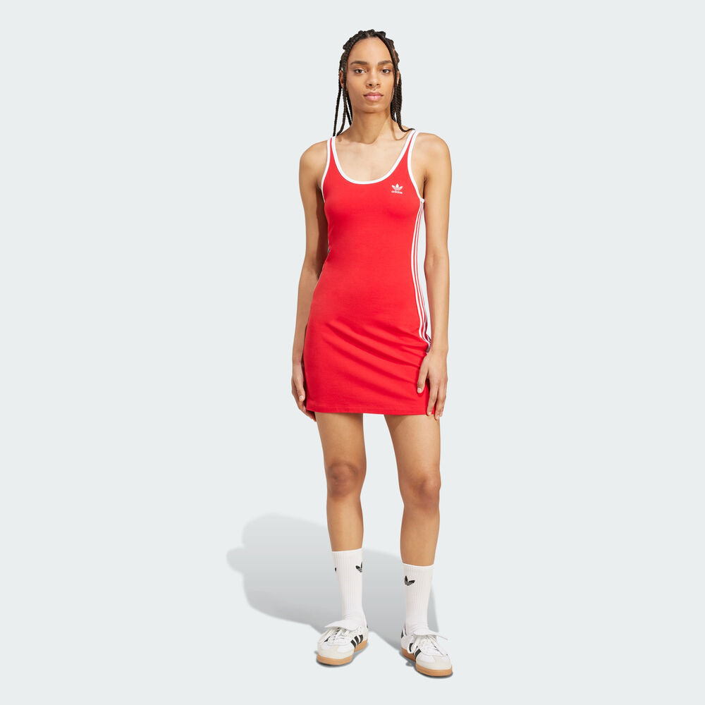 ADIDAS ORIGINALS Adicolor 3-Stripes Tank Dress Mini Better Scarlet