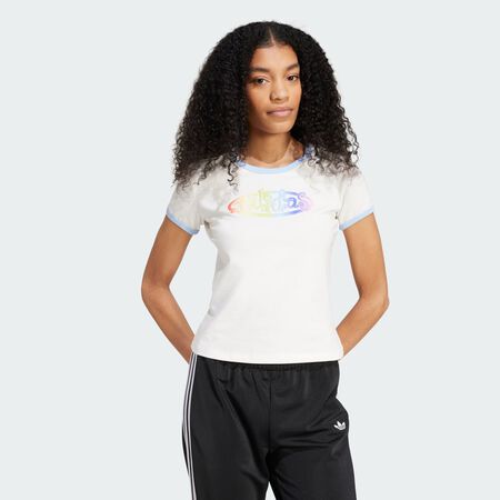 ADIDAS ORIGINALS T-shirt graphique slim adidas x Jeremy Scott Cloud White FEMME