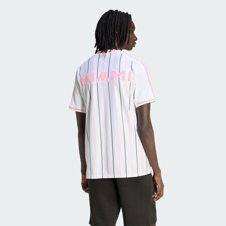 ADIDAS PERFORMANCE Inter Miami CF Baseball Jersey White / Bliss Pink MEN
