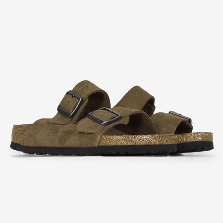 BIRKENSTOCK ARIZONA SUEDE DARK TEA MARRON FEMME