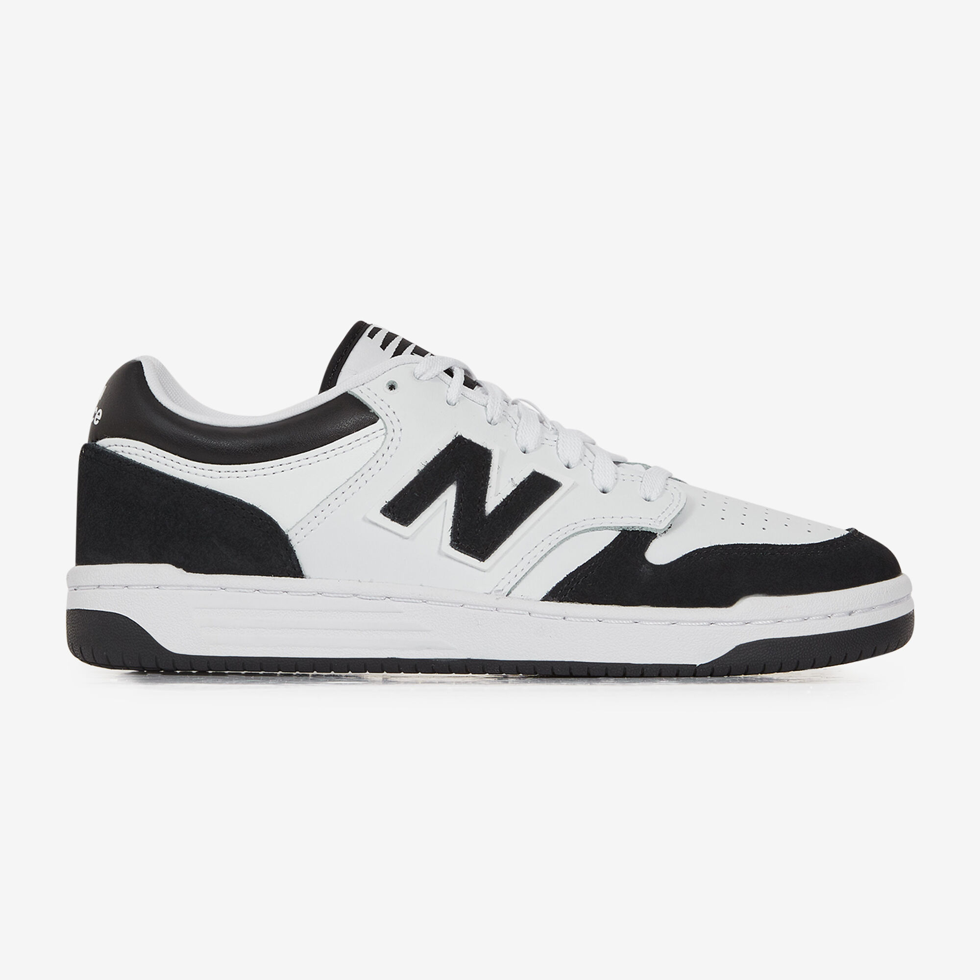 NEW BALANCE 480 SUEDE SNEAKERS HOMME NOIR BLANC LACETS Courir