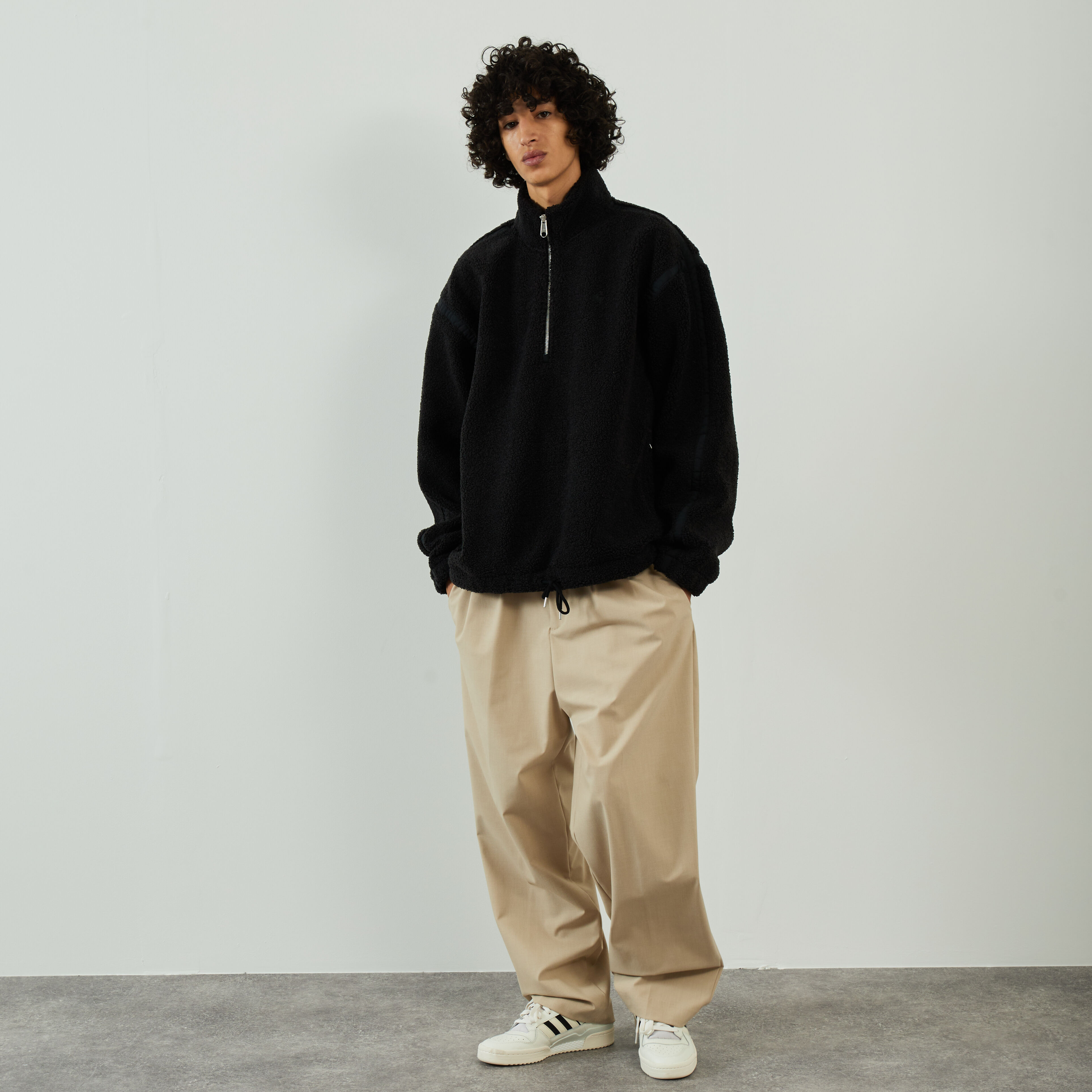 Adidas originals winter sherpa crew sweatshirt best sale
