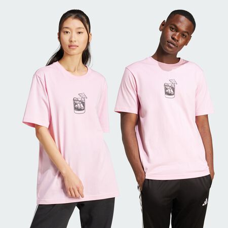 ADIDAS ORIGINALS Lounge Drink Graphic Tee True Pink MEN