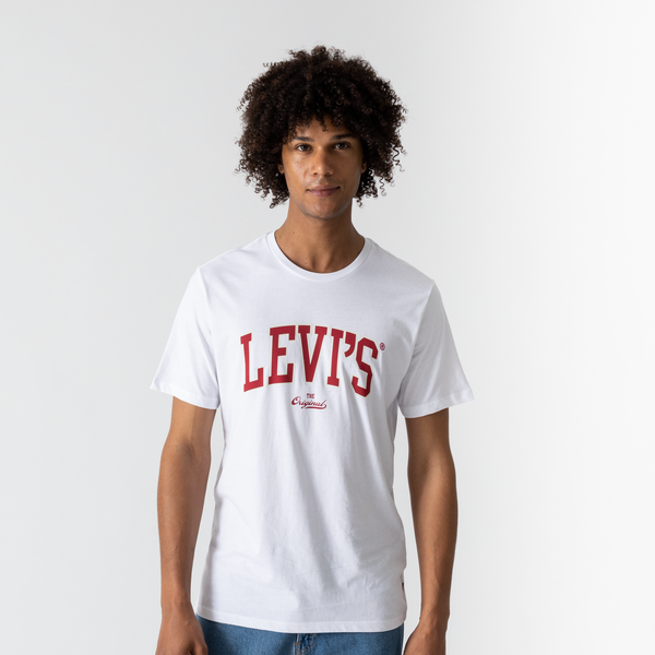 LEVIS TEE SHIRT VARSITY WHITE/RED 