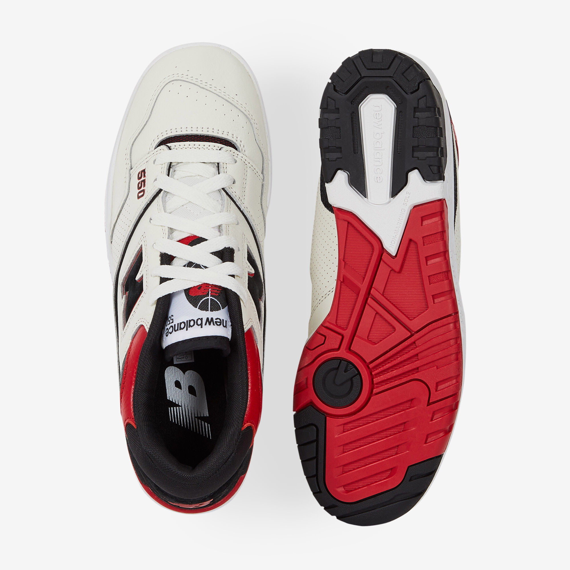NEW BALANCE 550 SNEAKERS HOMME BLANC ROUGE LACETS Courir
