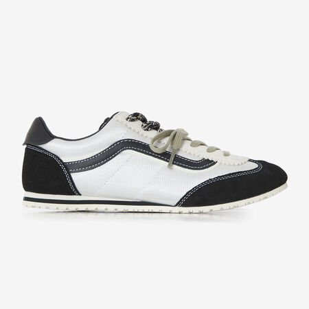 VANS SUPER LOWPRO DOUBLE LACES BLANC/NOIR FEMME