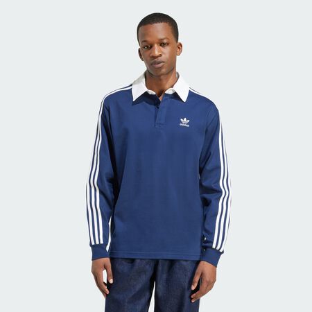 Polo de rugby Adicolor : Night Indigo / White