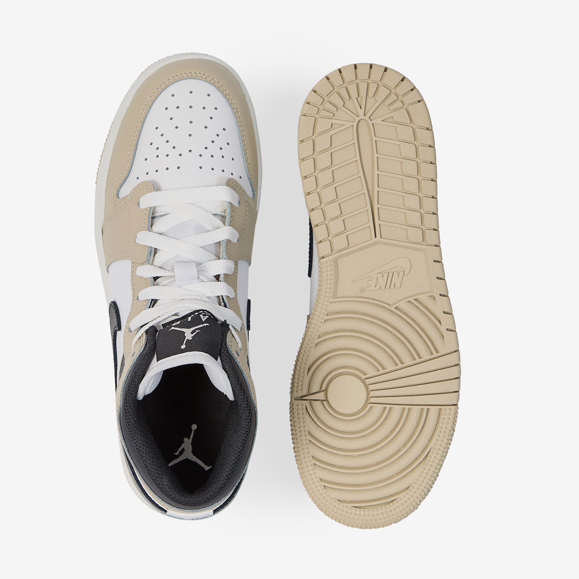 Air Jordan 1 Mid  Blanc/beige
