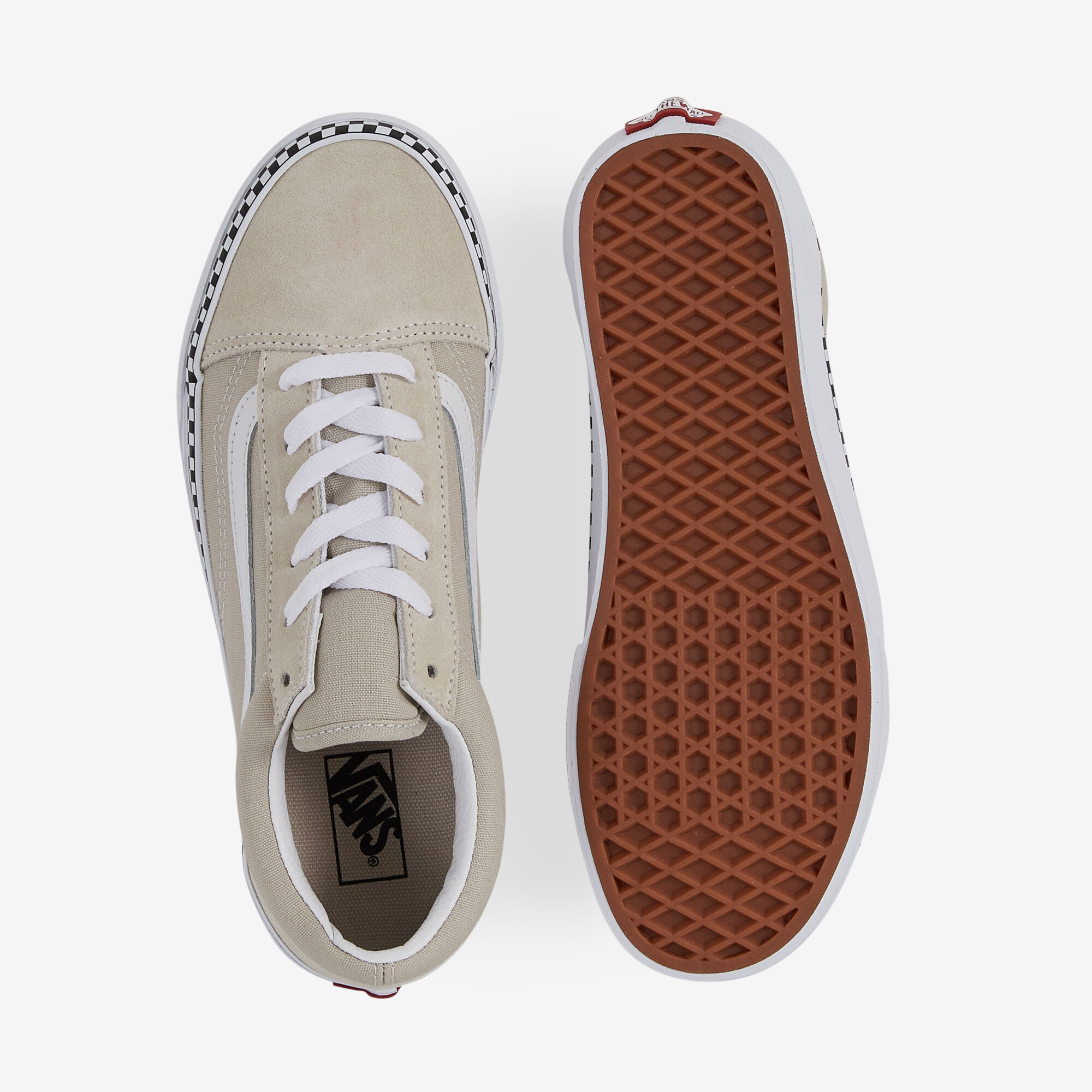 Vans old skool checkerboard cream online