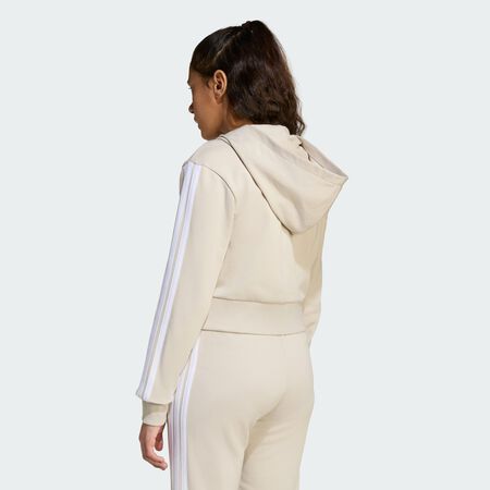 ADIDAS SPORTSWEAR Veste &agrave; capuche enti&egrave;rement zipp&eacute;e Essentials Enfants Beige / White JUNIOR