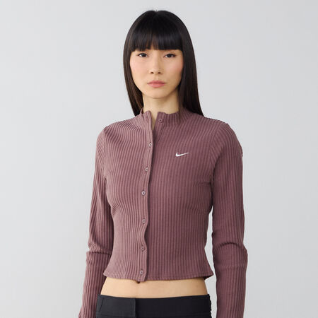 NIKE CARDIGAN CHILL KNIT MARRON FEMME