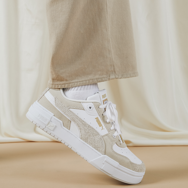 PUMA CA PRO GLITCH SUEDE BLANC/BEIGE - SNEAKERS HOMME