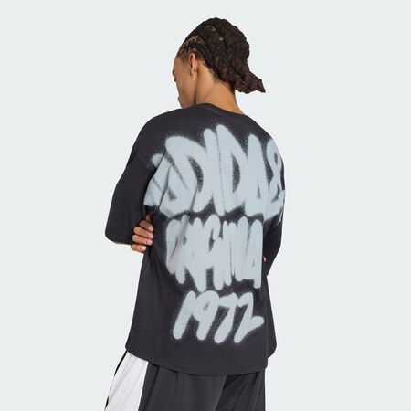 ADIDAS ORIGINALS T-shirt typographie logo Airbrush Black HOMME