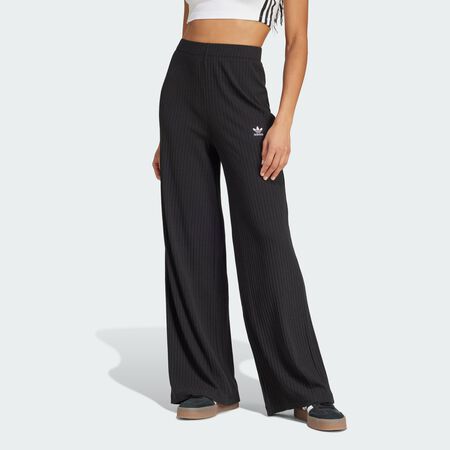 ADIDAS ORIGINALS Essentials Wide Rib Pants Black WOMEN