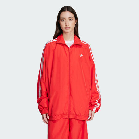 ADIDAS ORIGINALS Adilenium Season 3 Oversized Track Top Better Scarlet WOMEN