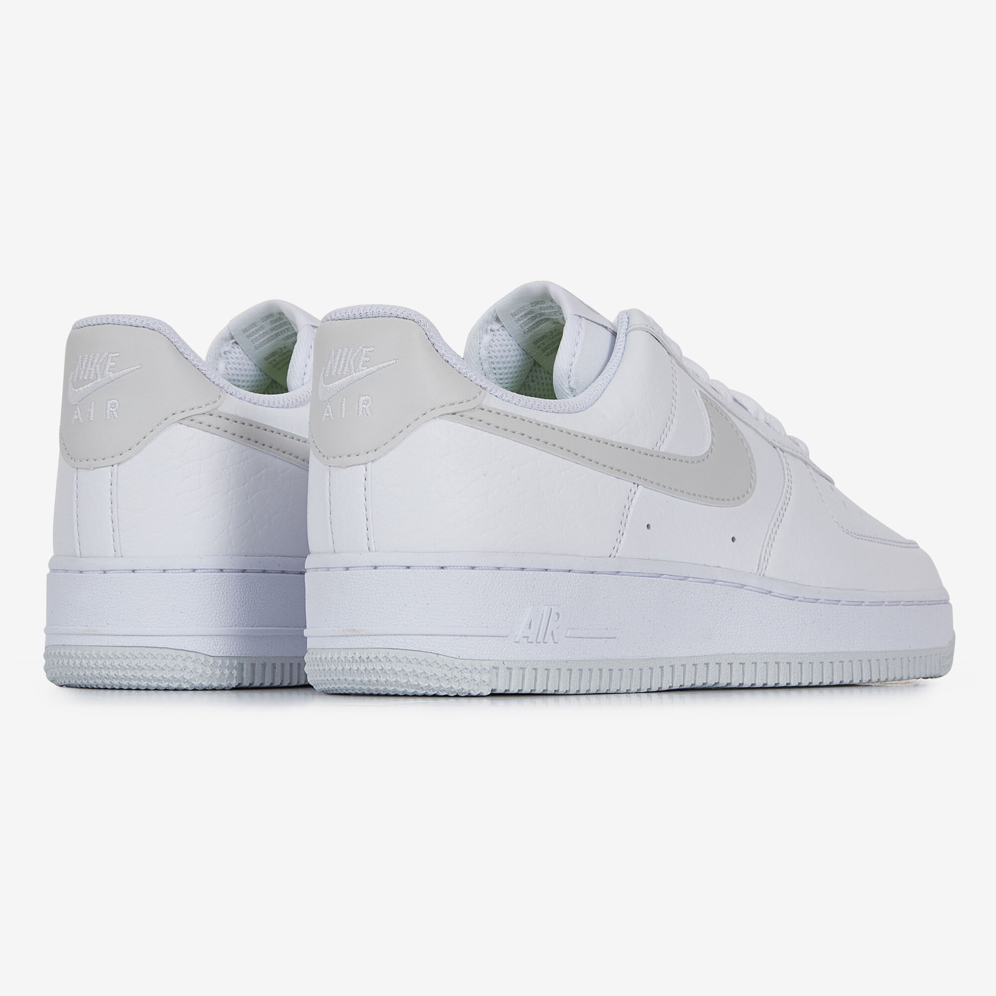 NIKE AIR FORCE 1 LOW SNEAKERS FEMME BLANC GRIS LACETS Courir