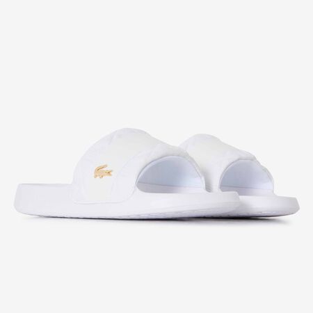 LACOSTE SERVE SLIDE HYBRID MONOGRAM WHITE MEN