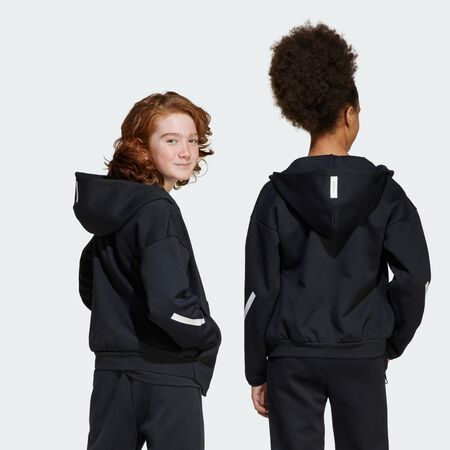ADIDAS SPORTSWEAR adidas Z.N.E. Full-Zip Hooded Track Jacket Kids Black / White JUNIOR