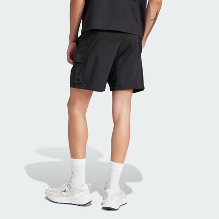 ADIDAS SPORTSWEAR Essentials Small Logo Cargo Chelsea Shorts Black / White MEN
