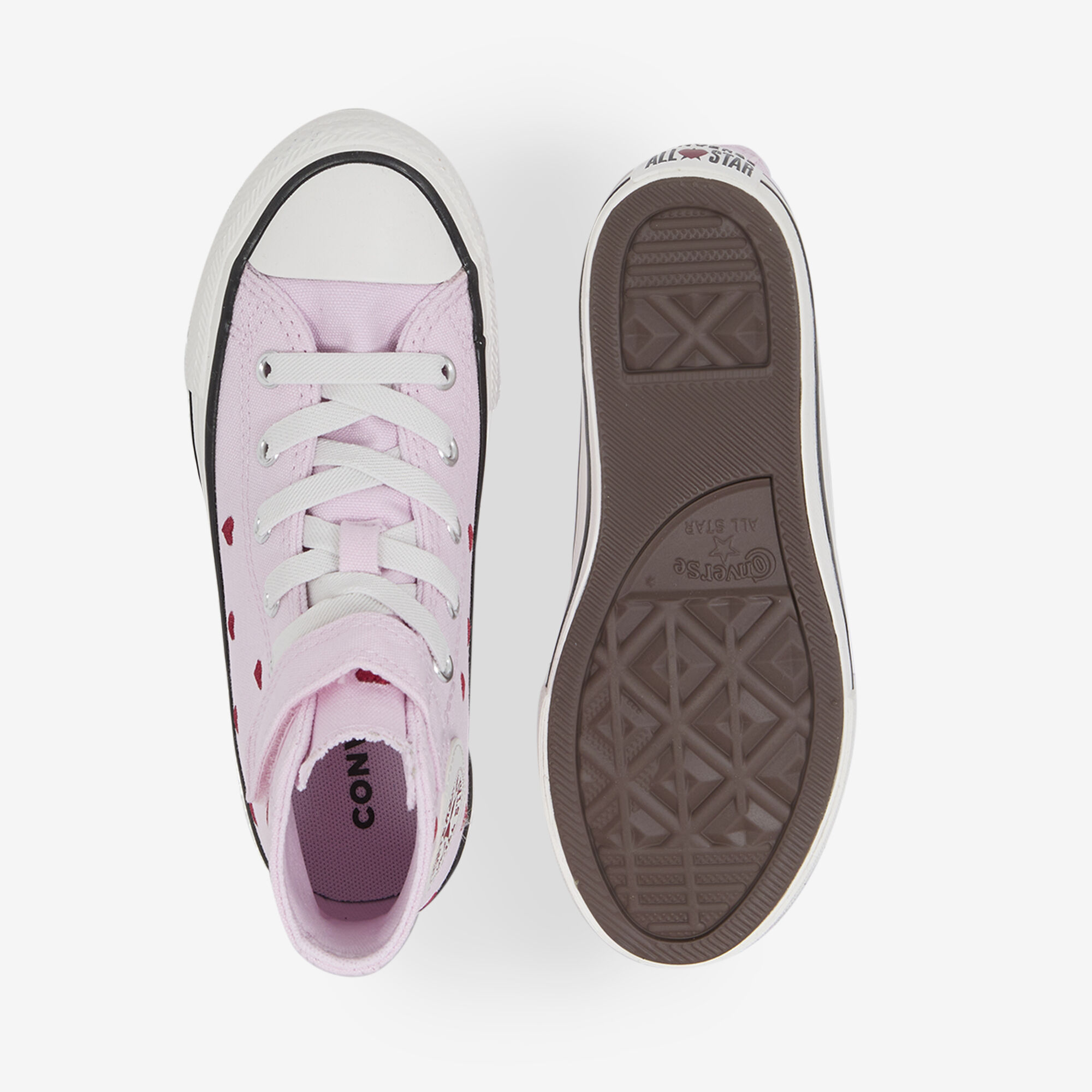Baskets montantes enfant Converse CHUCK TAYLOR ALL STAR HEARTS ROSES EASY ON - vue 4