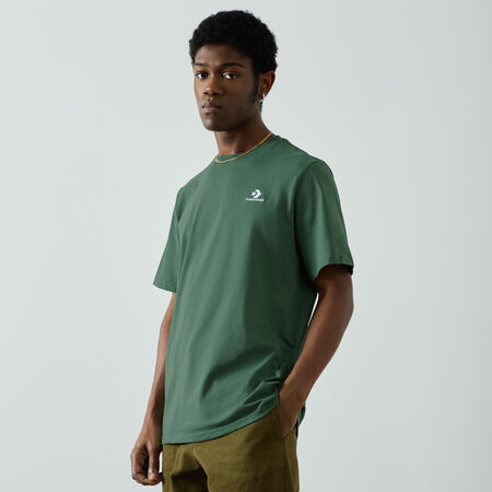 TEE SHIRT STAR CHEVRON EMBROIDERED : VERT