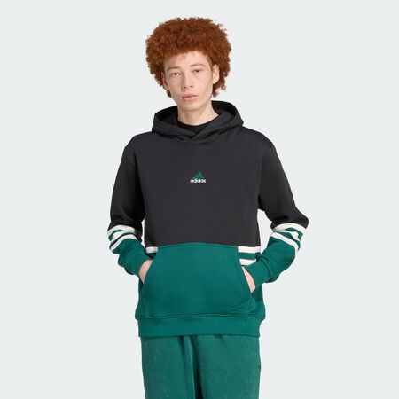 ADIDAS ORIGINALS SWEAT-SHIRT À CAPUCHE ARCHIVE CUTLINE Black / Collegiate Green HOMME
