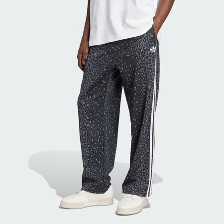 Firebird Loose Leopard Track Pants : Black
