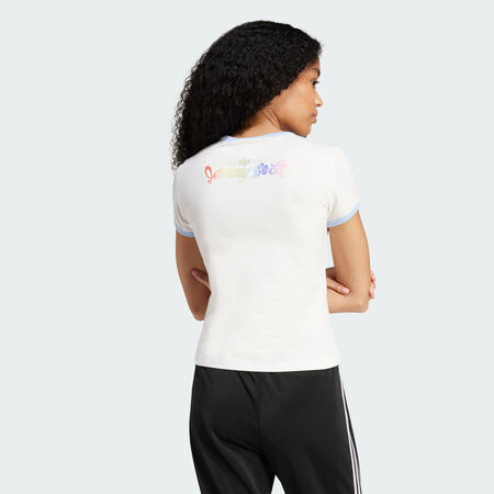 ADIDAS ORIGINALS T-shirt graphique slim adidas x Jeremy Scott Cloud White FEMME