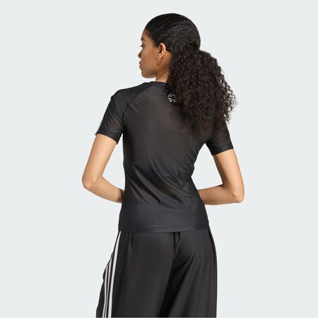 ADIDAS ORIGINALS Adilenium Season 4 Teamgeist Tight Sheer Tee Black WOMEN