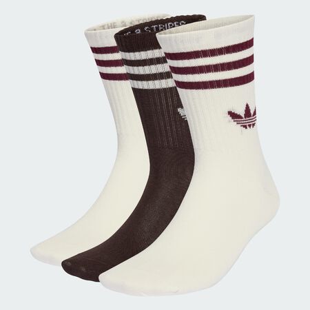 ADIDAS ORIGINALS CHAUSSETTES X3 CREW 3 STRIPES BEIGE/BROWN MEN