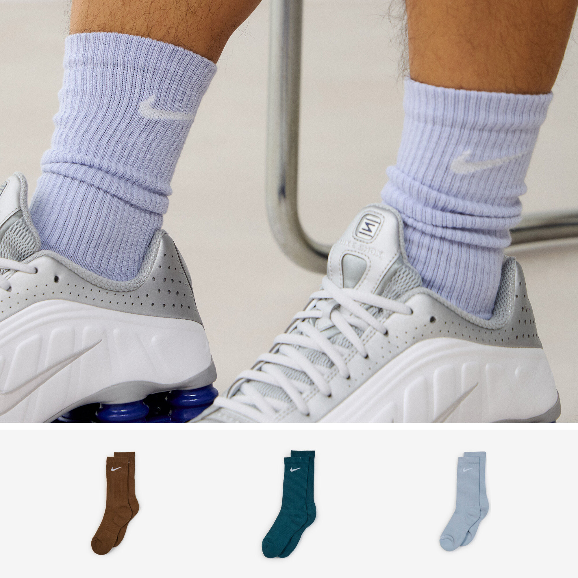 Chaussettes Nike Everyday Plus Socks 3 Pairs SX6888 914 - vue 6