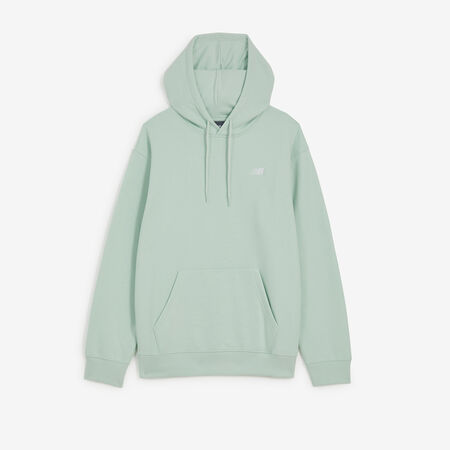 NEW BALANCE HOODIE SMALL LOGO VERT HOMME