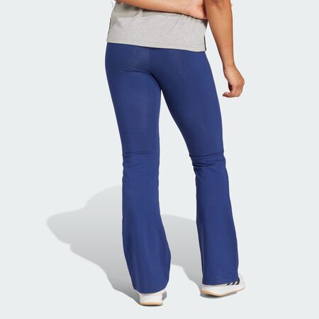 ADIDAS ORIGINALS Essentials Small Logo Flared Leggings Dark Blue / White WOMEN