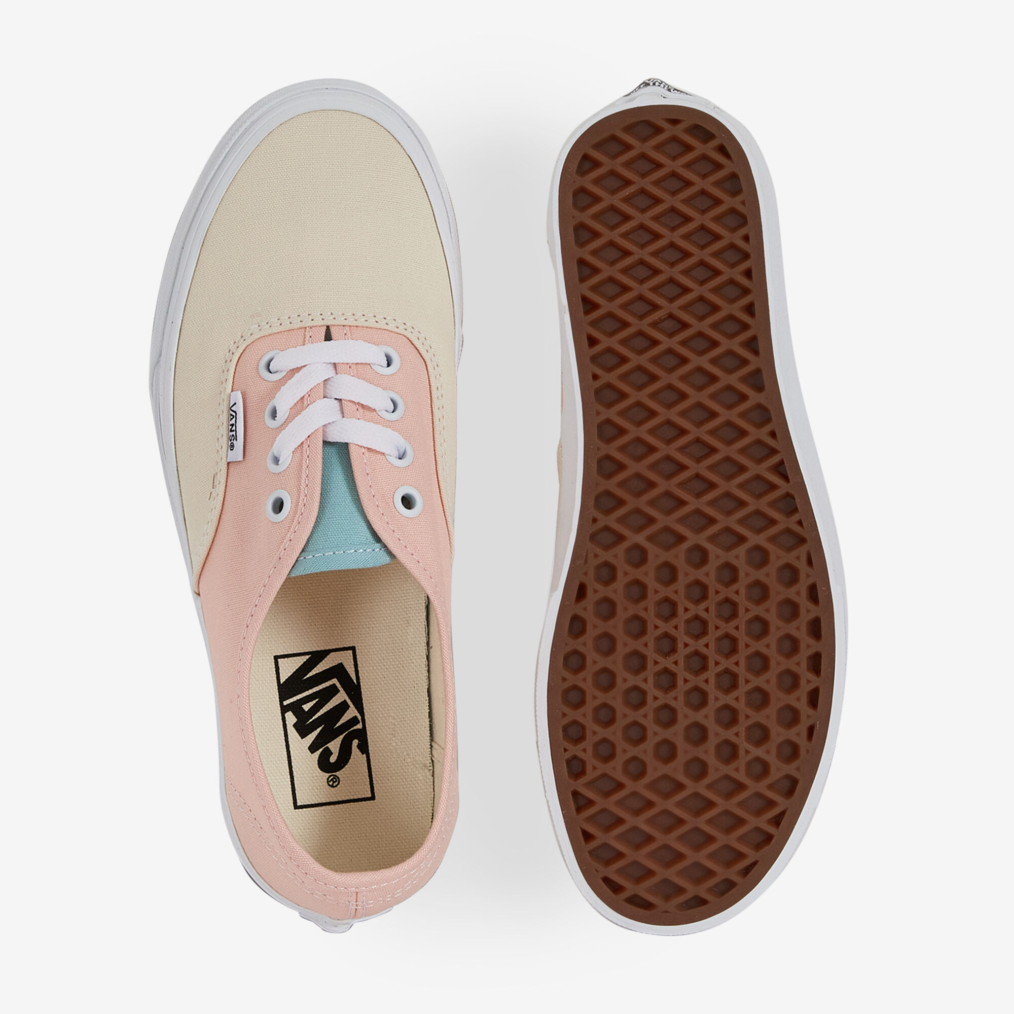 VANS AUTHENTIC PASTEL JAUNE ORANGE SNEAKERS FEMME Courir