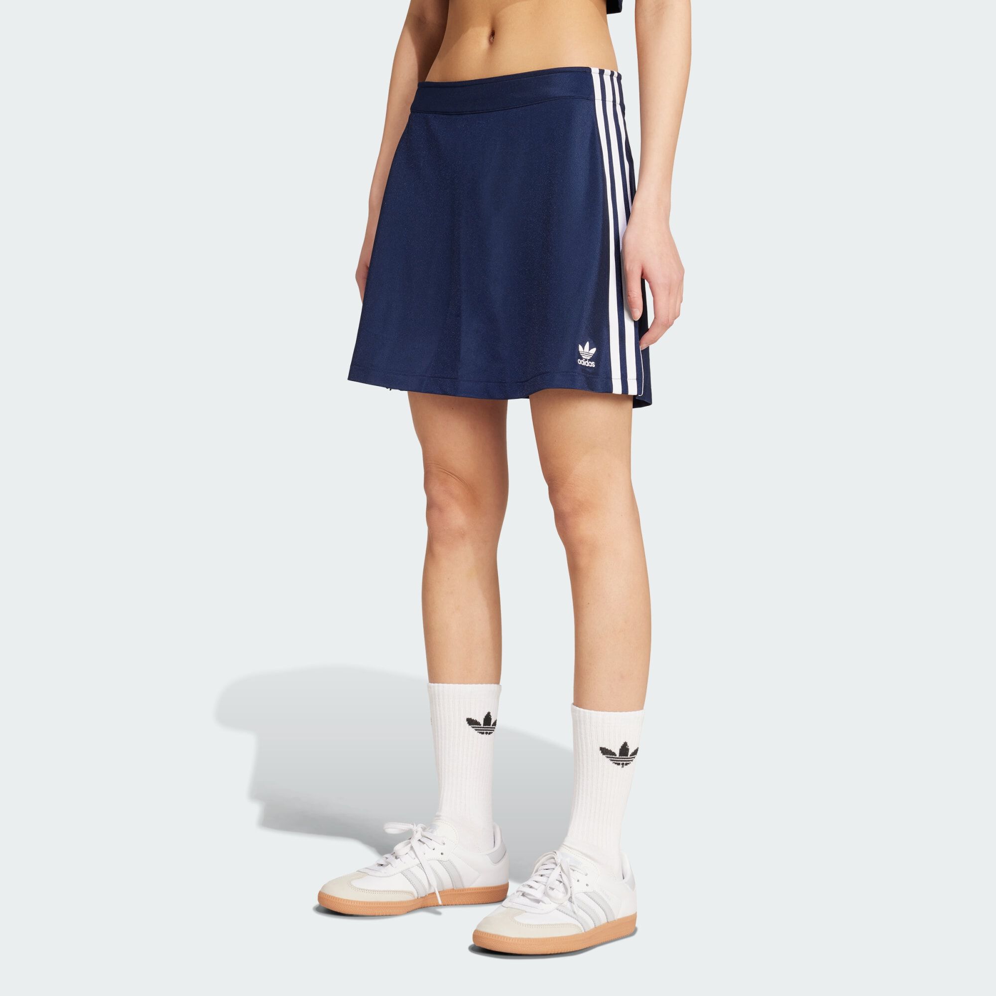 【ADIDAS】Adidas Color 3S Mini Skirt JD0314 ADIDAS ORIGINALS Lilac adicolor 3-Stripes short skirt for