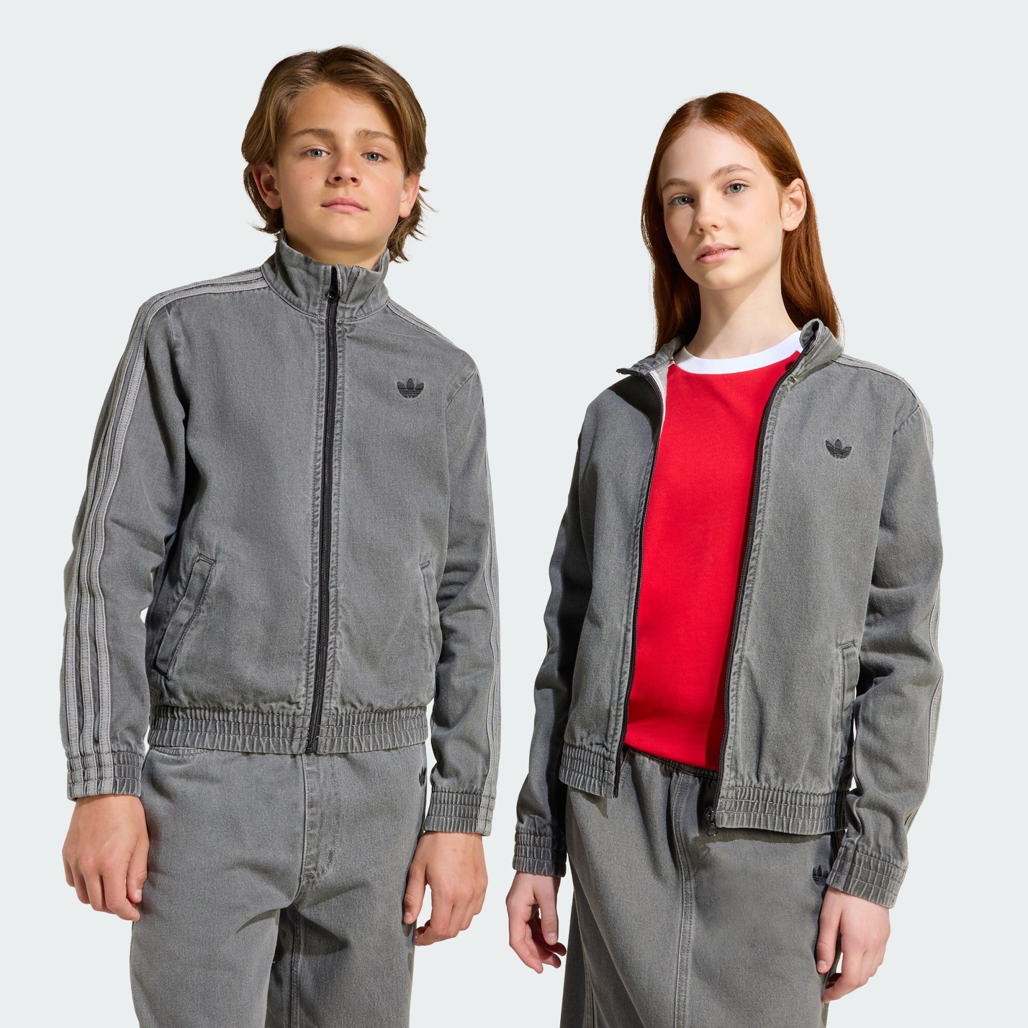 ADIDAS ORIGINALS Firebird Track Top Denim Grey - JACKETS
