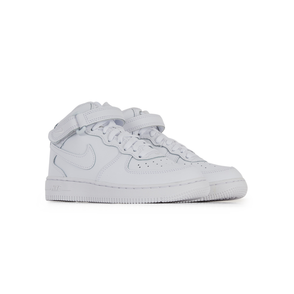 NIKE AIR FORCE 1 MID SNEAKERS ENFANT BLANC LACETS Courir