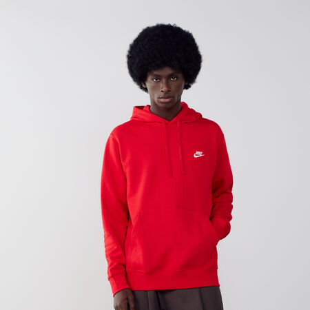 NIKE HOODIE CLUB SMALL LOGO RED MEN