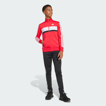 ADIDAS SPORTSWEAR Seasonal Essentials Tiberio 3-Stripes Tricot Track Suit Kids Pure Ruby / White TODDLERS