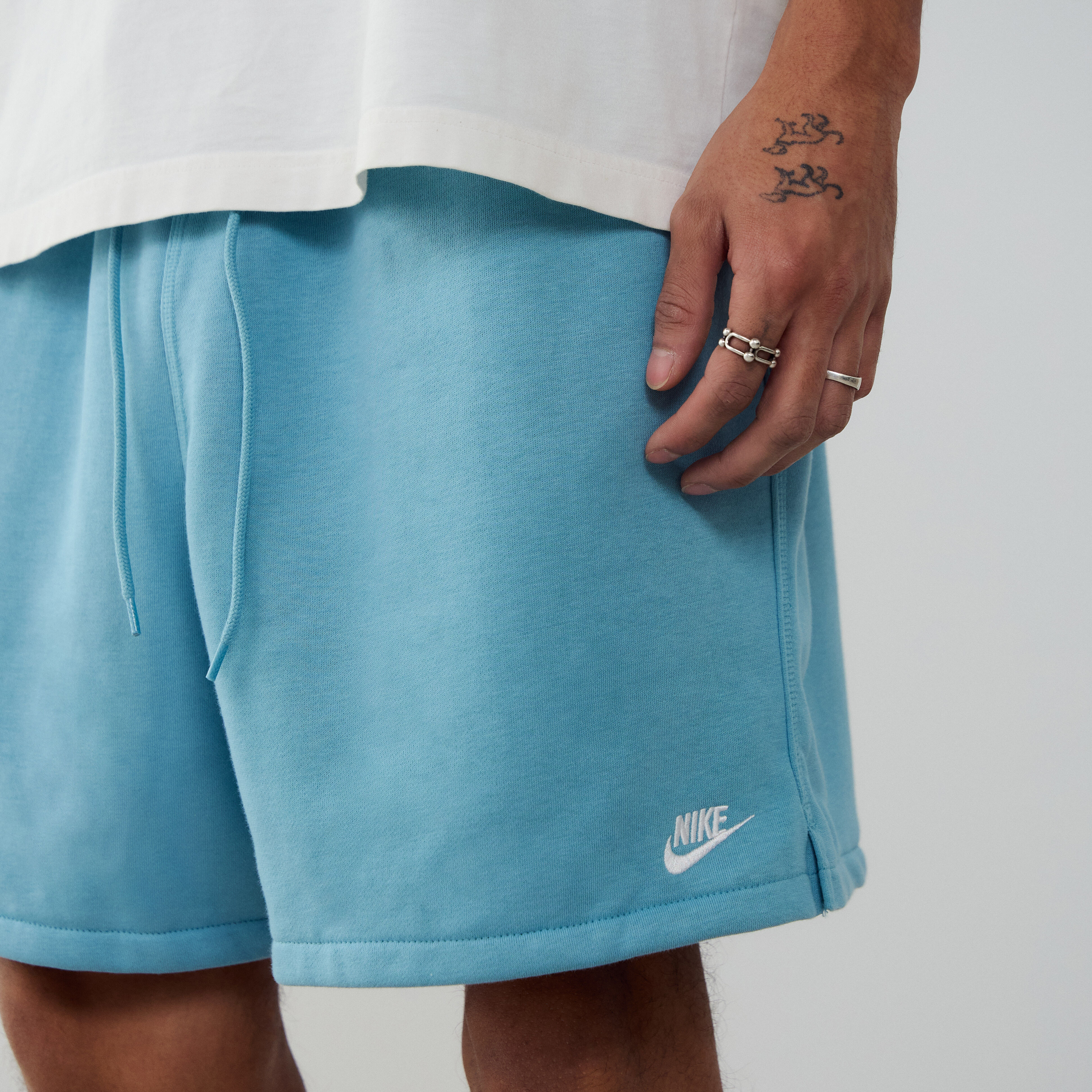 Short Club Fleece Flow  Bleu/blanc