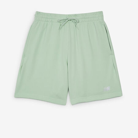 NEW BALANCE SHORT ESSENTIALS SMALL LOGO VERT/BLANC HOMME