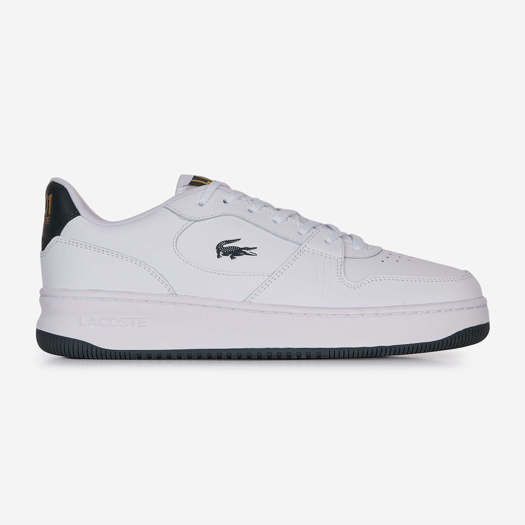 LACOSTE L001 SET SNEAKERS HOMME BLANC VERT LACETS Courir