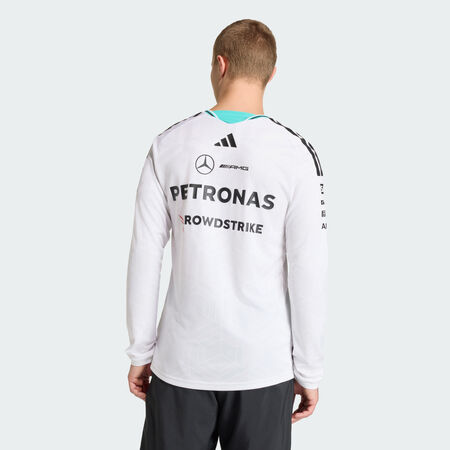 ADIDAS PERFORMANCE MAILLOT MANCHES LONGUES MERCEDES - AMG PETRONAS FORMULA 1 TEAM DRIVER AUTHENTIC White HOMME