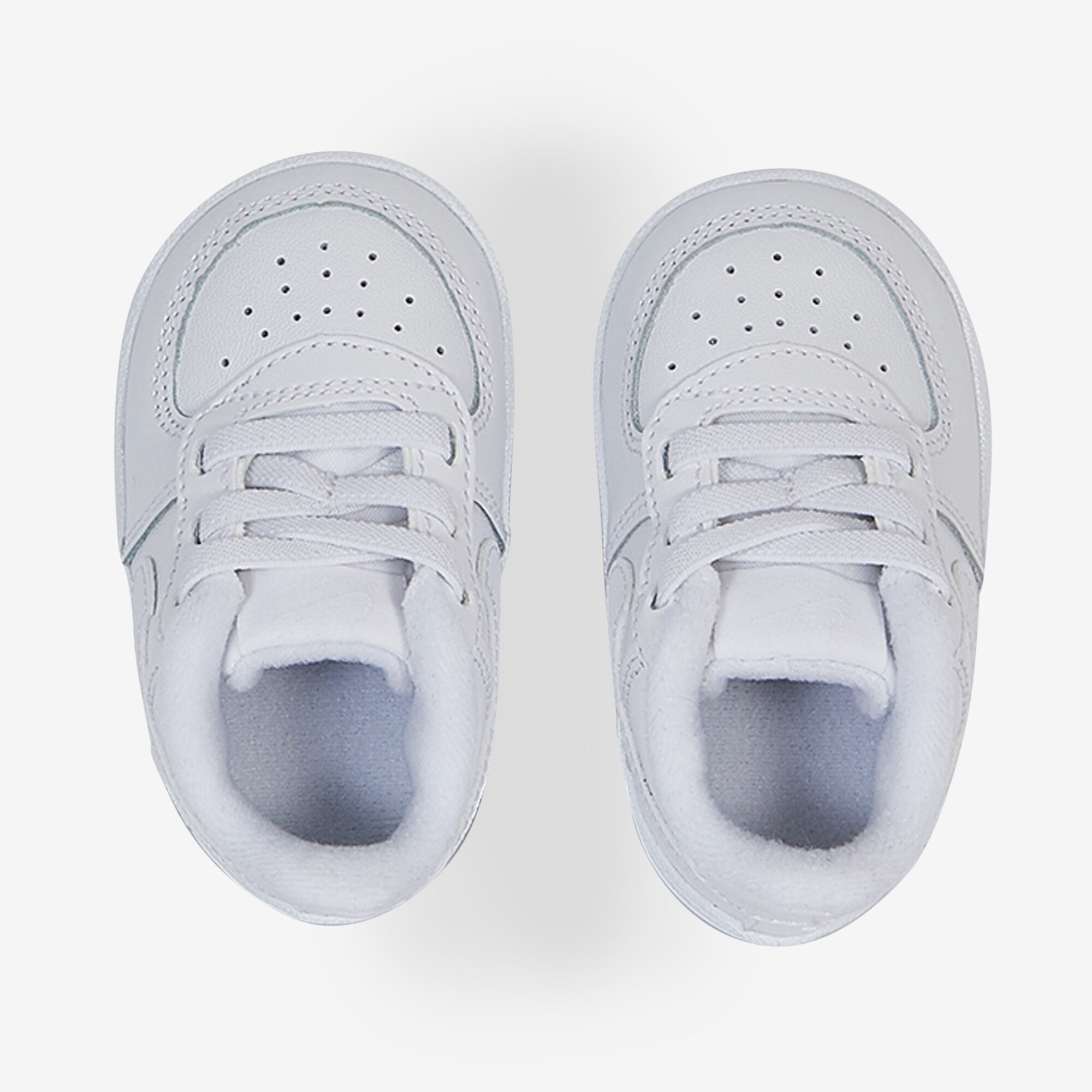 NIKE FORCE 1 CRIB SNEAKERS ENFANT BLANC LACETS ELASTIQUES Courir