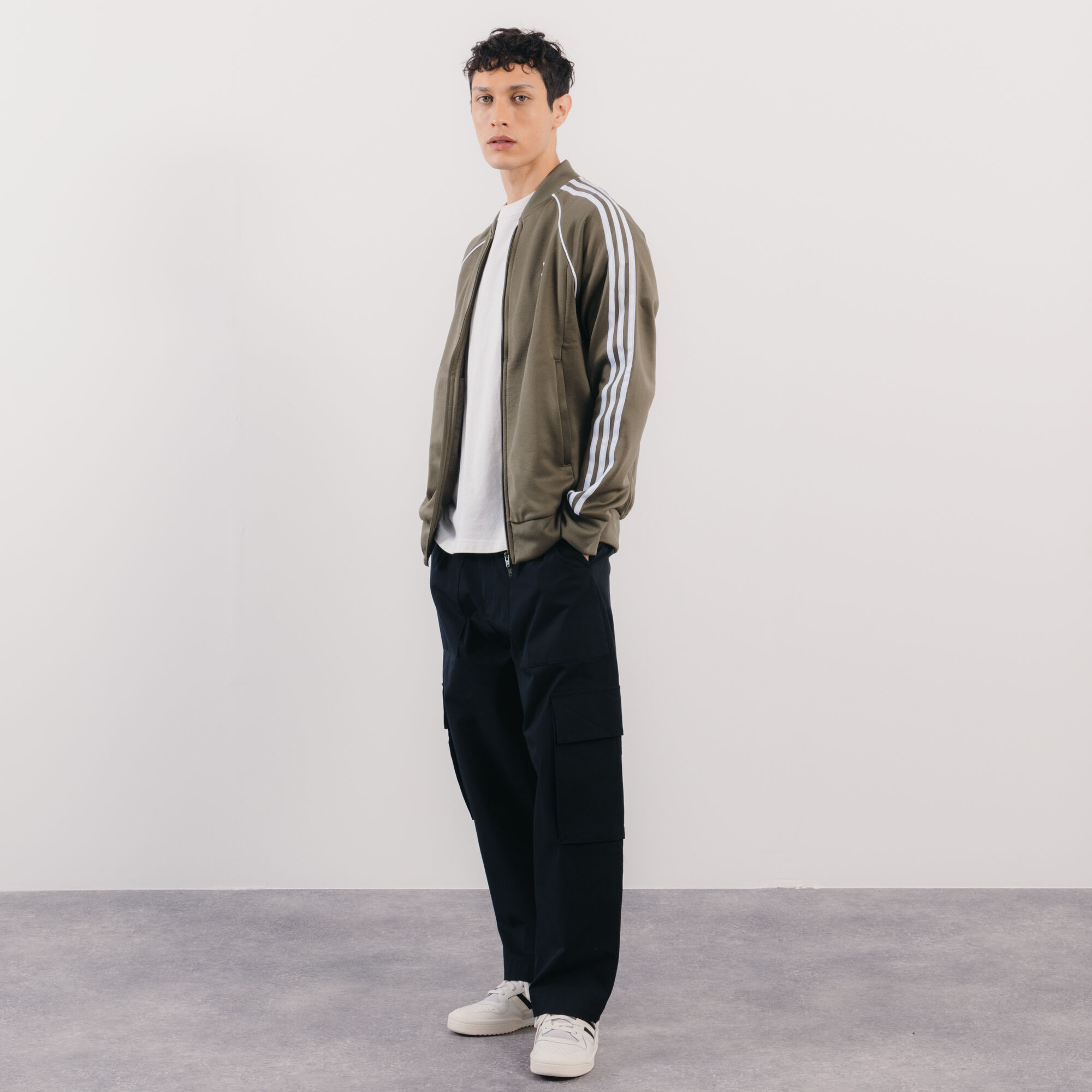 Adidas superstar sales jacket khaki