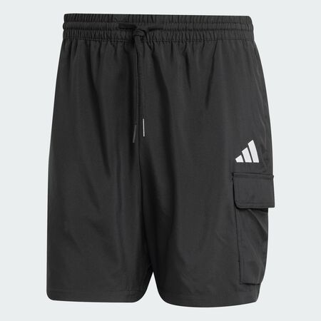 ADIDAS SPORTSWEAR Essentials Small Logo Cargo Chelsea Shorts Black / White MEN