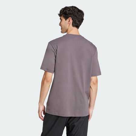 ADIDAS SPORTSWEAR Essentials Small Logo Single Jersey Tee Grey Strata / Black MEN