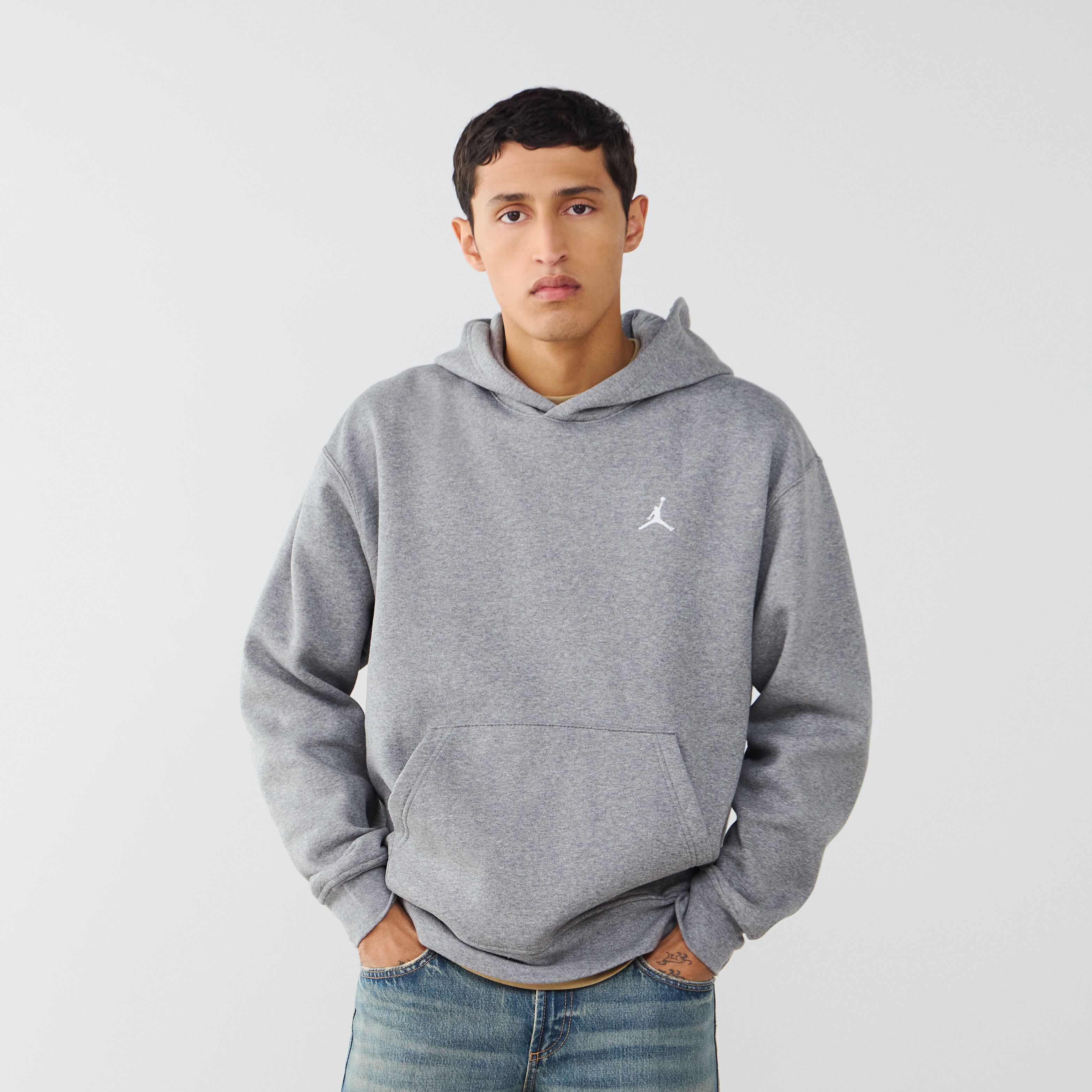 JORDAN HOODIE BROOKLYN GREY WHITE SWEATSHIRTS MEN Courir