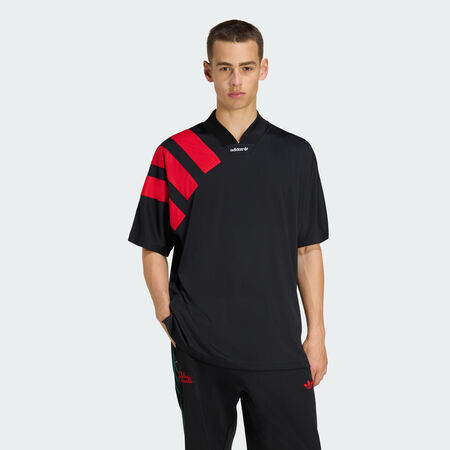ADIDAS ORIGINALS MAILLOT ADICOLOR BLOCKED Black / Better Scarlet HOMME