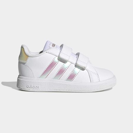 ADIDAS SPORTSWEAR Grand Court Lifestyle Court Hook and Loop Shoes Cloud White / Iridescent / Cloud White BABIES